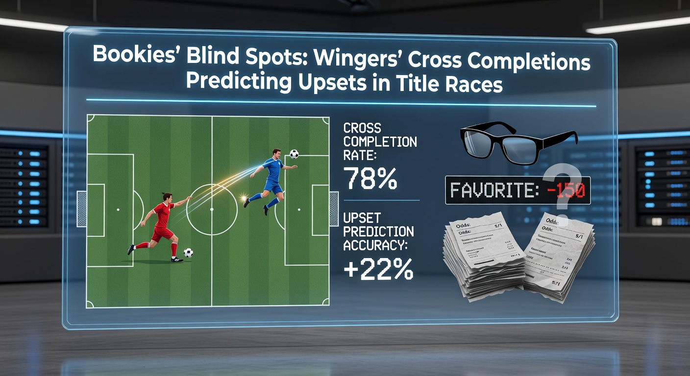 Dynamic visualization of cross completion trajectories from wingers in a high-stakes title race upset, showing paths that bypassed defensive setups