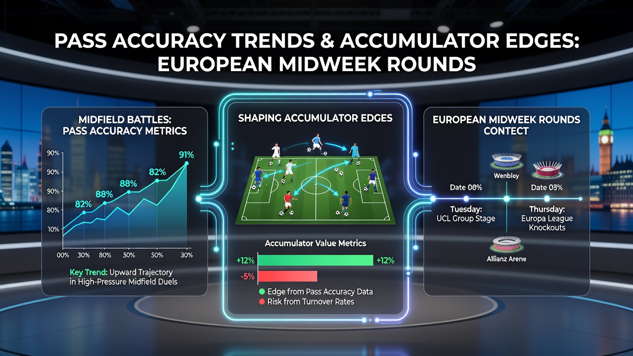 Statistical dashboard displaying pass accuracy metrics from European football matches
