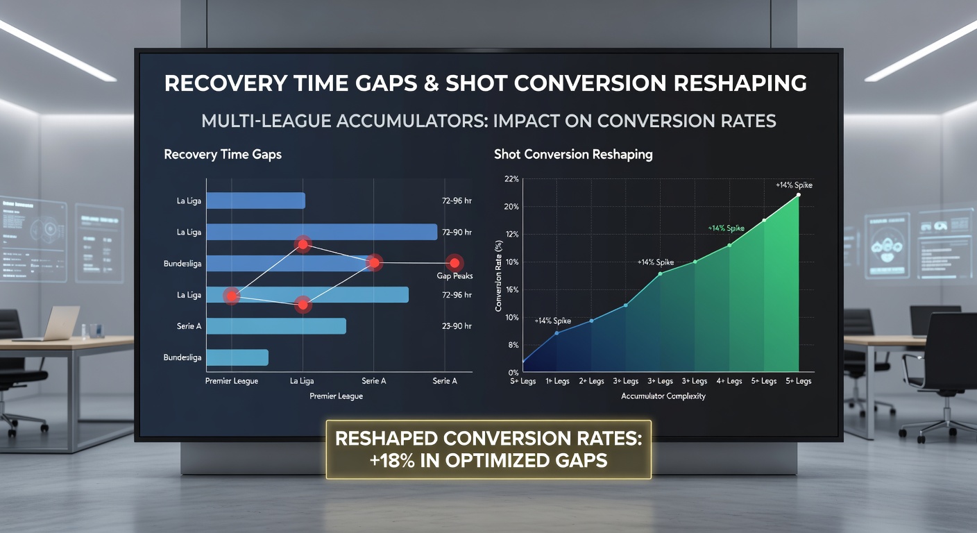 Shot conversion statistics plotted against rest days in multi-league fixtures