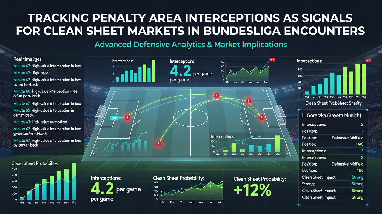 Graphical breakdown of Bundesliga clean sheet percentages linked to penalty area interception rates
